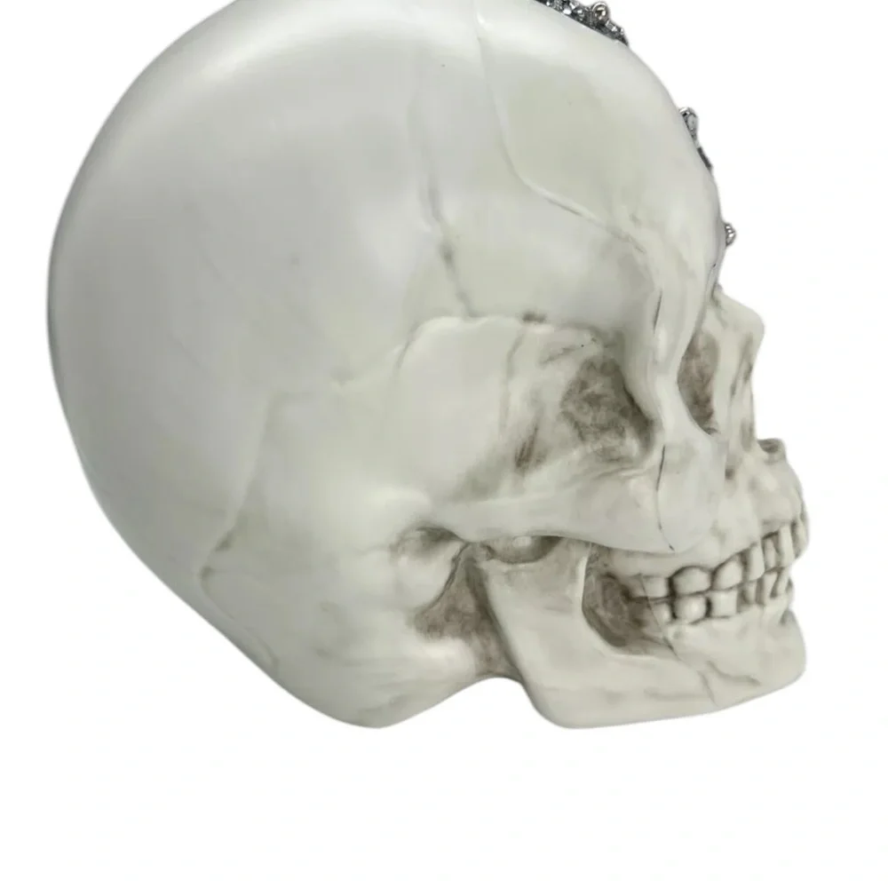 NWT Target Bullseye Playground 2024 Halloween GLAM SKULL skeleton White Silver